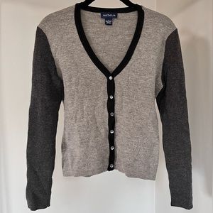 Ann Taylor Grey Wool Cardigan S